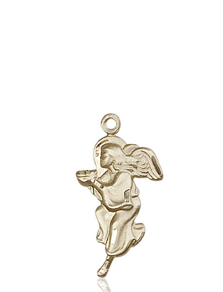 14kt Gold Guardian Angel Medal