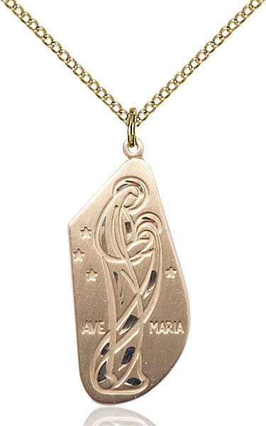 Gold Filled Ave Maria Pendant