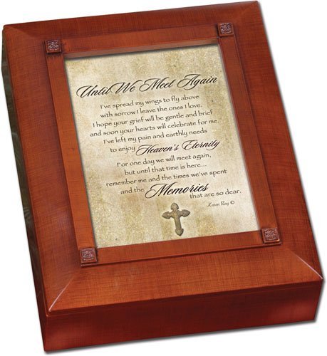 Until We Met Again Faux Woodgrain Keepsake Box