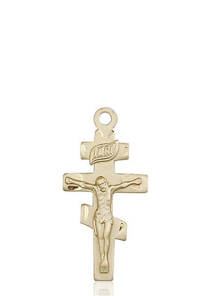 14kt Gold Crucifix Medal