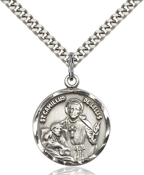 Sterling Silver St. Camillus of Lellis Pendant