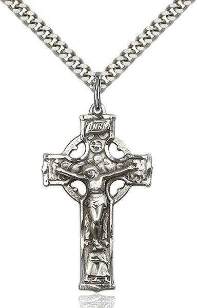 Sterling Silver Celtic Crucifix Pendant