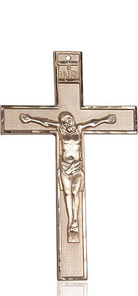 14kt Gold Crucifix Medal