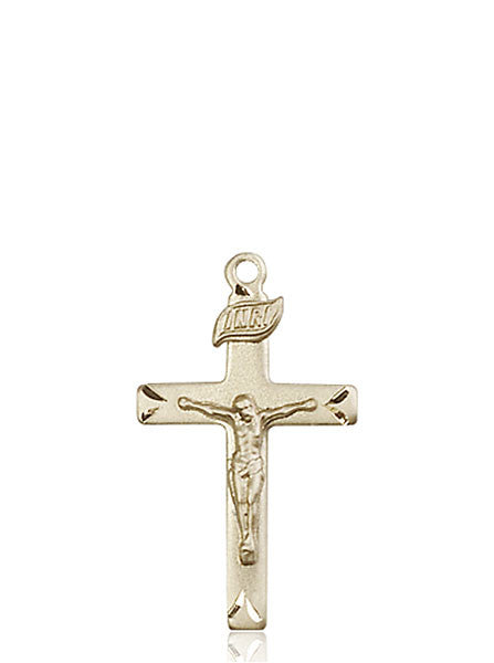 14kt Gold Crucifix Medal