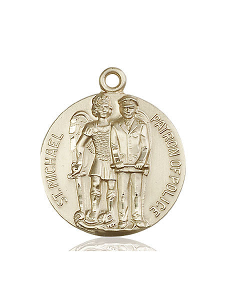 14kt Gold St. Michael the Archangel Medal