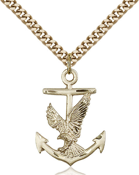 Gold Filled Anchor / Eagle Pendant