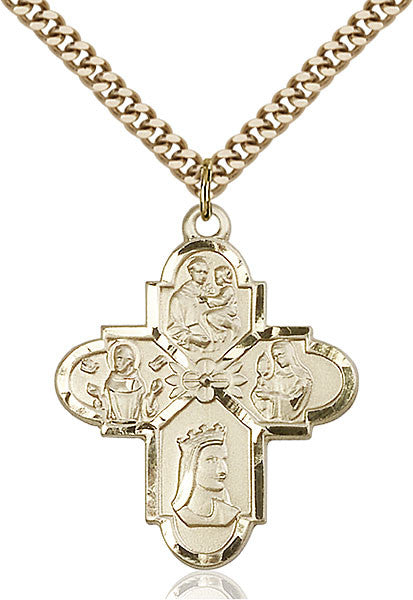 Gold Filled Franciscan 4-Way Pendant