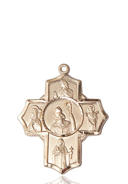 14kt Gold Irish 5-Way Medal