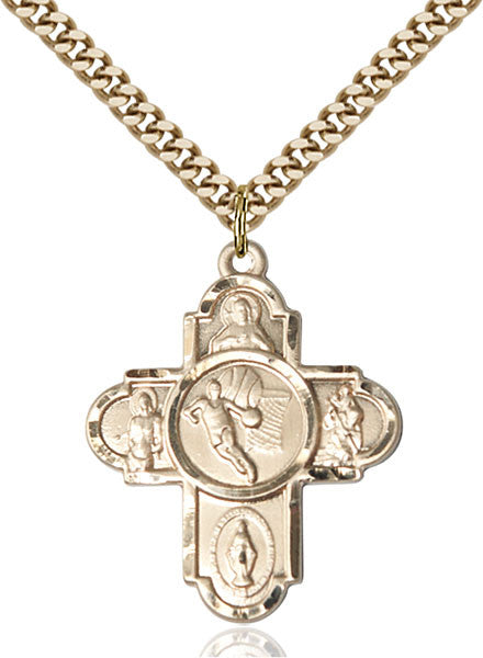 Gold Filled 5-Way / Basketball Pendant