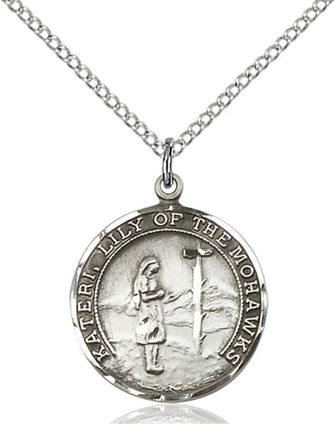 Sterling Silver St. Kateri Pendant