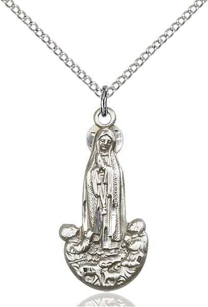 Sterling Silver O/L of Fatima Pendant