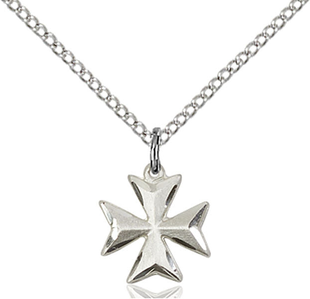 Sterling Silver Maltese Cross Pendant