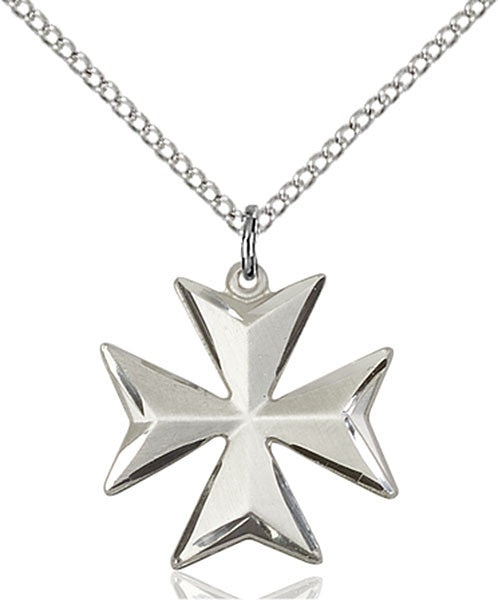 Sterling Silver Maltese Cross Pendant