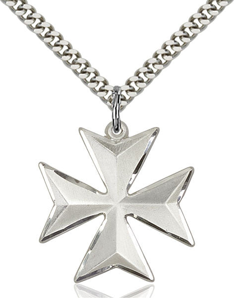 Sterling Silver Maltese Cross Pendant