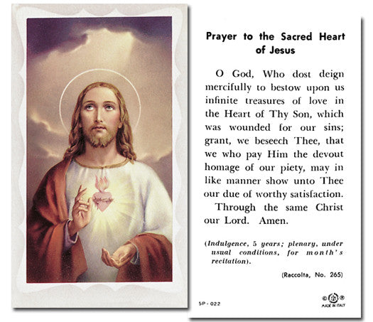 Sagrado Corazón De Jesús Tarjeta Sagrada