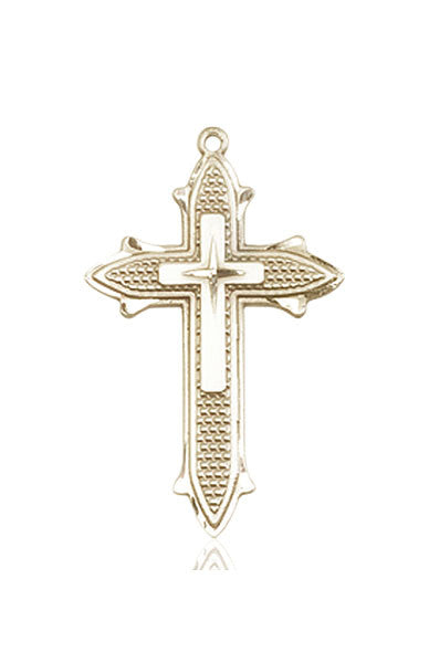 14kt Gold Cross on Cross Medal