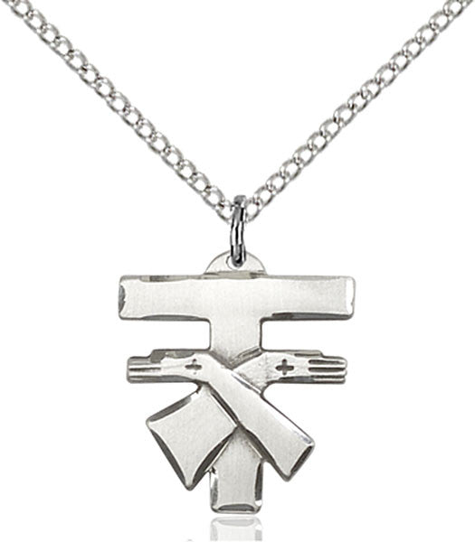 Sterling Silver Franciscan Cross Pendant