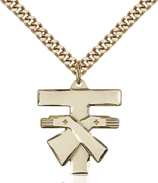 Gold Filled Franciscan Cross Pendant