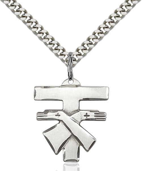 Sterling Silver Franciscan Cross Pendant