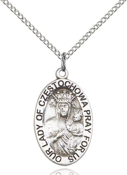 Sterling Silver O/L of Czestochowa Pendant