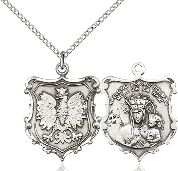 Sterling Silver O/L of Czestochowa Pendant