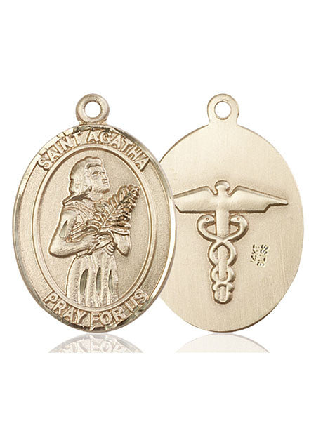 14kt Gold St. Agatha Medal