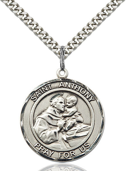 Sterling Silver St. Anthony of Padua Pendant