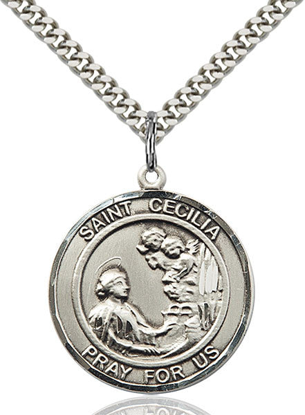 Sterling Silver St. Cecilia Pendant