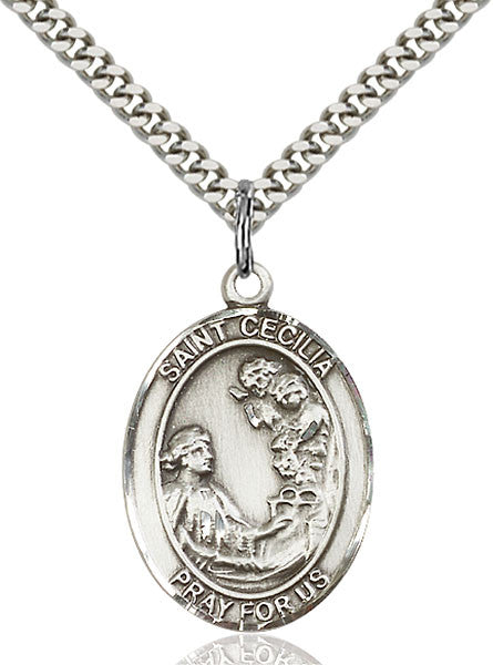 Sterling Silver St. Cecilia Pendant