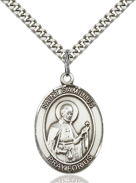 Sterling Silver St. Camillus of Lellis Pendant