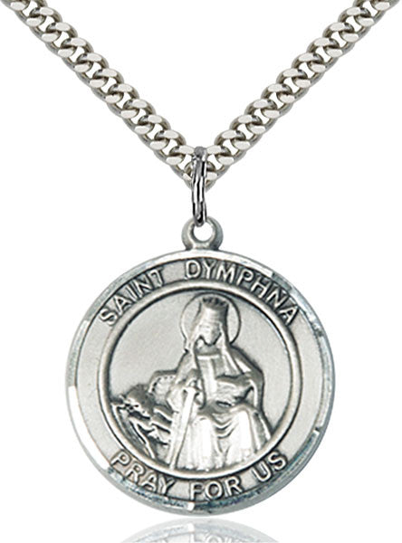 Sterling Silver St. Dymphna Pendant