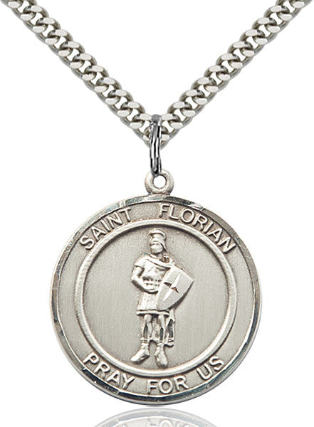 Sterling Silver St. Florian Pendant