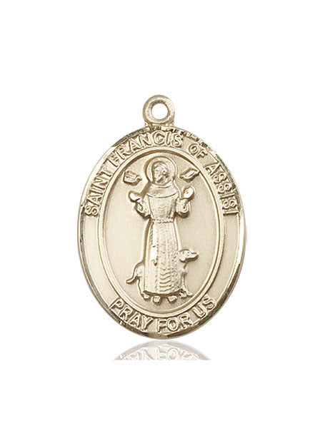 14kt Gold St. Francis of Assisi Medal