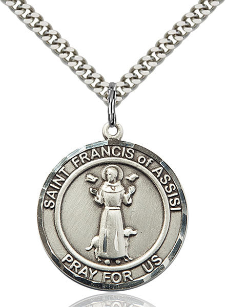 Sterling Silver St. Francis of Assisi Pendant