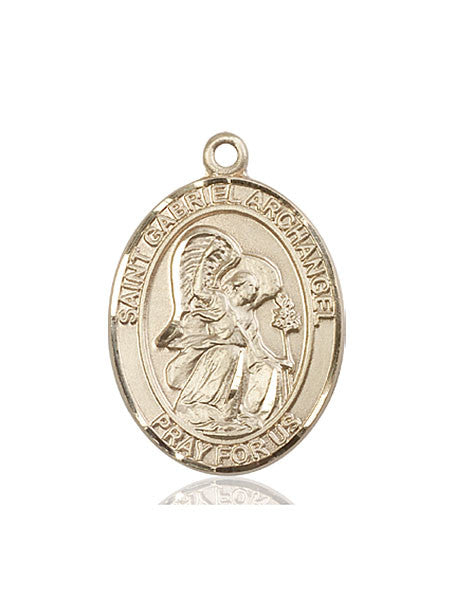 Medalla de San Gabriel Arcángel en oro de 14kt