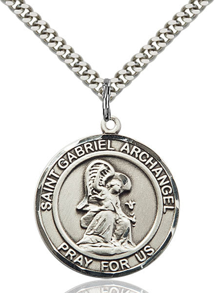 Sterling Silver St. Gabriel the Archangel Pendant