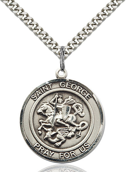 Sterling Silver St. George Pendant