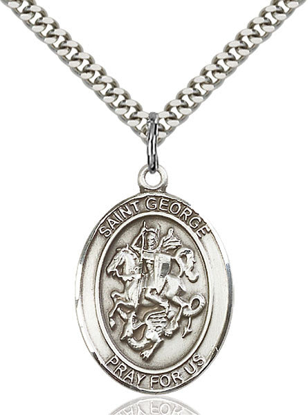 Sterling Silver St. George Pendant