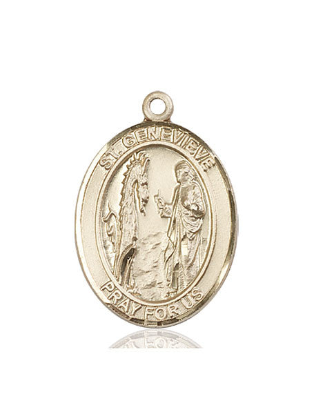 14kt Gold St. Genevieve Medal