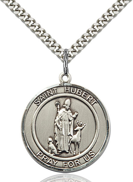 Sterling Silver St. Hubert of Liege Pendant