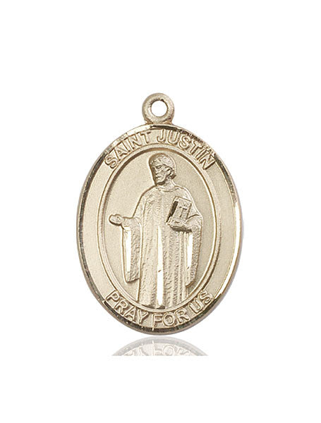 14kt Gold St. Justin Medal