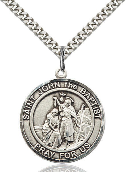 Sterling Silver St. John the Baptist Pendant