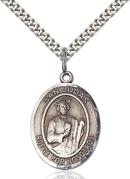 Sterling Silver San Judas Pendant