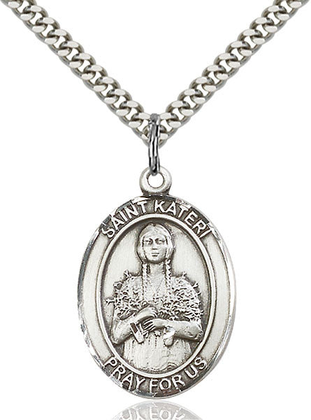 Sterling Silver St. Kateri Pendant