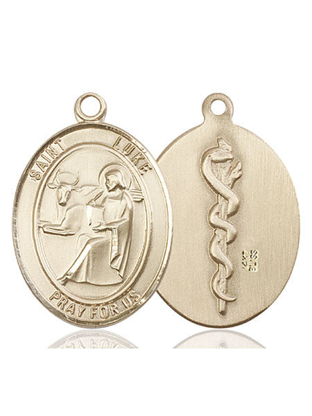 14kt Gold St. Luke the Apostle Medal