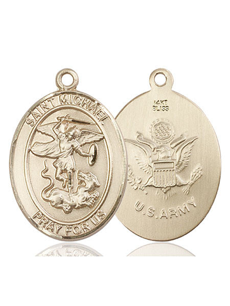 14kt Gold St. Michael the Archangel Medal