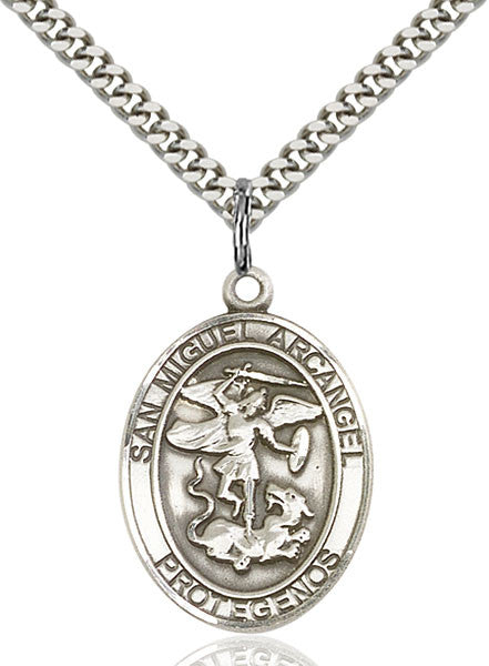 Sterling Silver San Miguel Arcangel Pendant