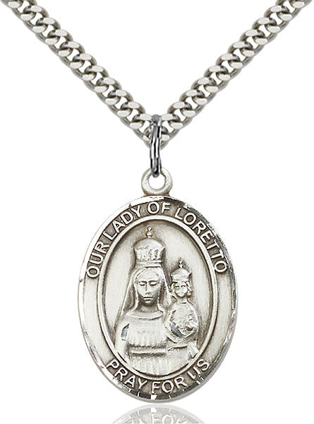 Sterling Silver O/L of Loretto Pendant