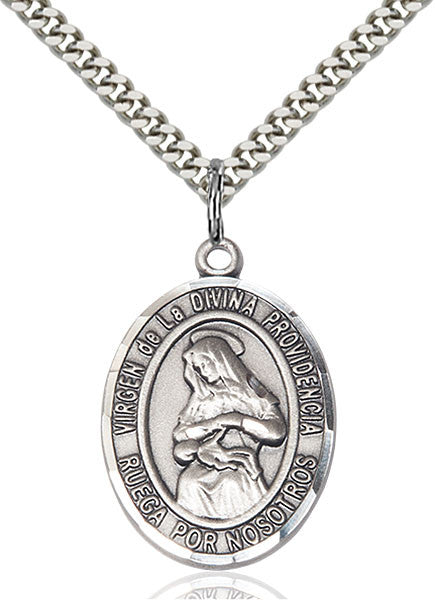 Sterling Silver Virgen de la Divina Pendant