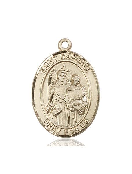 14kt Gold St. Raphael the Archangel Medal